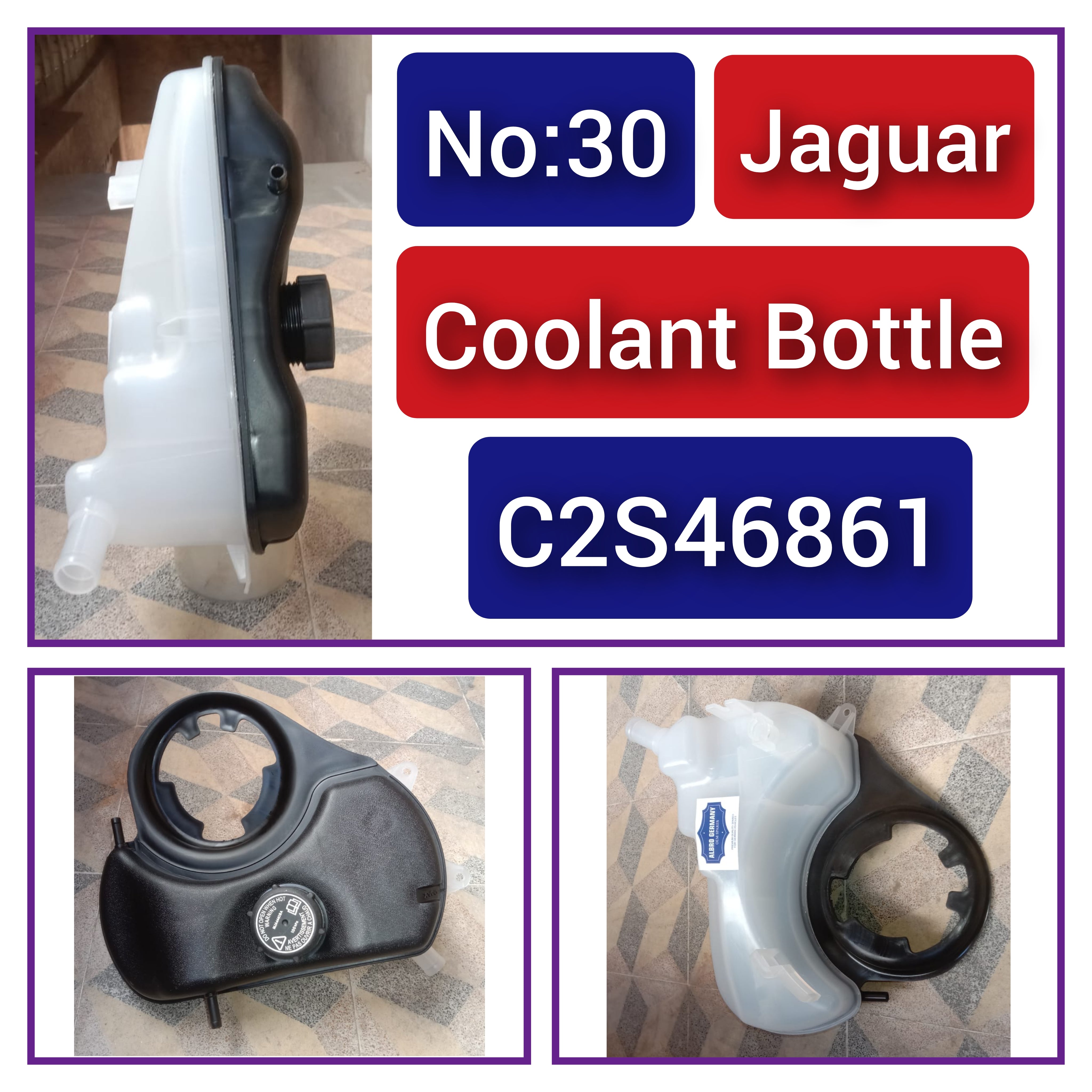 Coolant Bottle C2S46861 For JAGUAR Tag-B-30