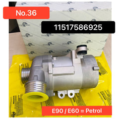 Water Pump 11517586925 11517521584 11517546994 11517563183 11517586924 Compatible With BMW 3Series E90 5 Series E60,X1 E84,X5 E70 Tag-W-36