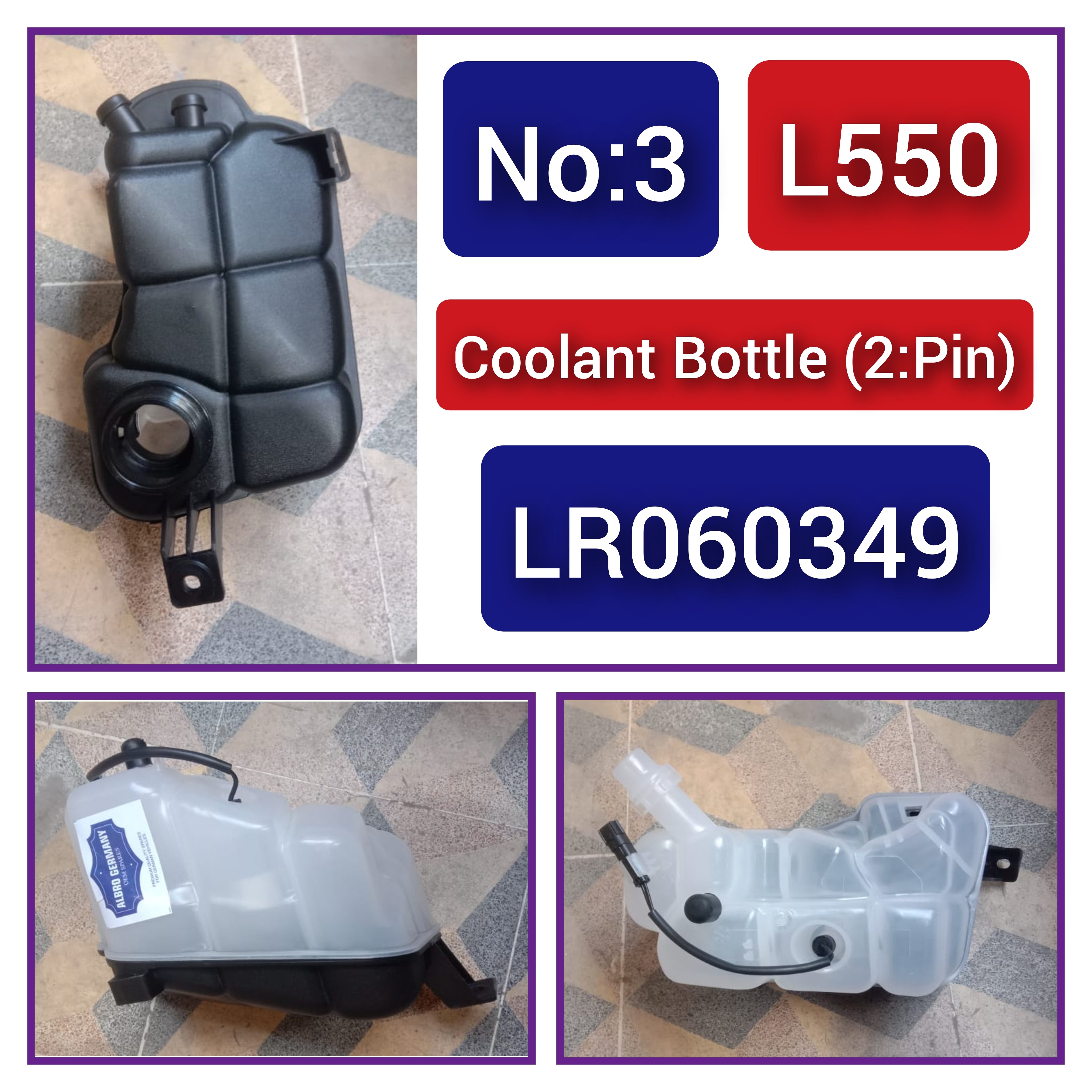 Coolant Bottle LR060349 For LAND ROVER DISCOVERY SPORT L550 RANGE ROVER EVOQUE Convertible L538 Tag-B-03
