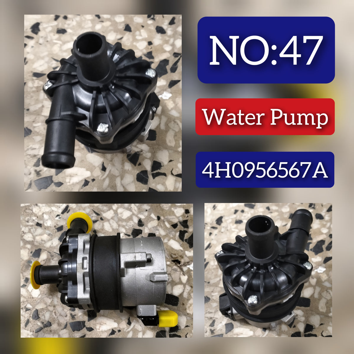 Water Pump 4H0965567 4H0965567A 4H0965569 4H0965569A Compatible With AUDI A4 A6 Q5  Tag-W-47