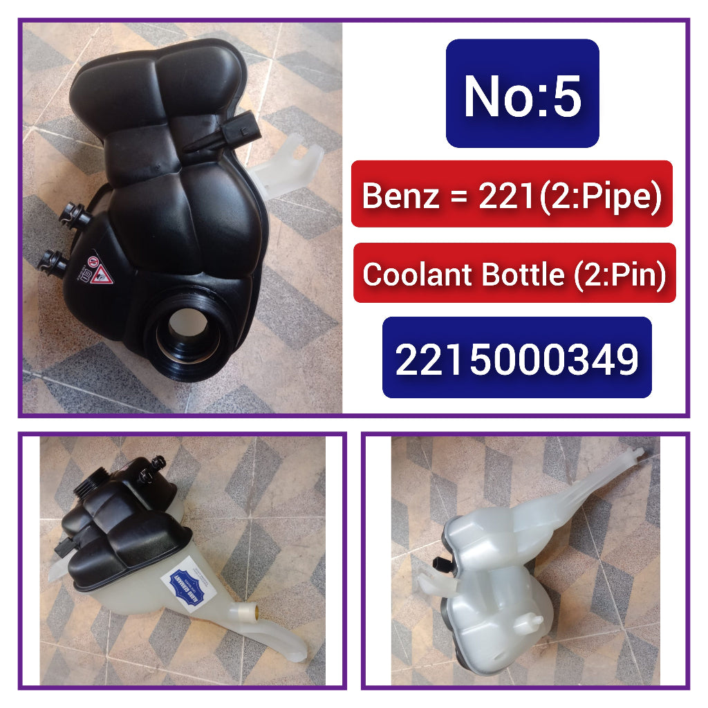 Coolant Bottle 2215000349 A2215000349 Compatible With MERCEDES-BENZ S-CLASS W221 V221 W222 Tag-B-05