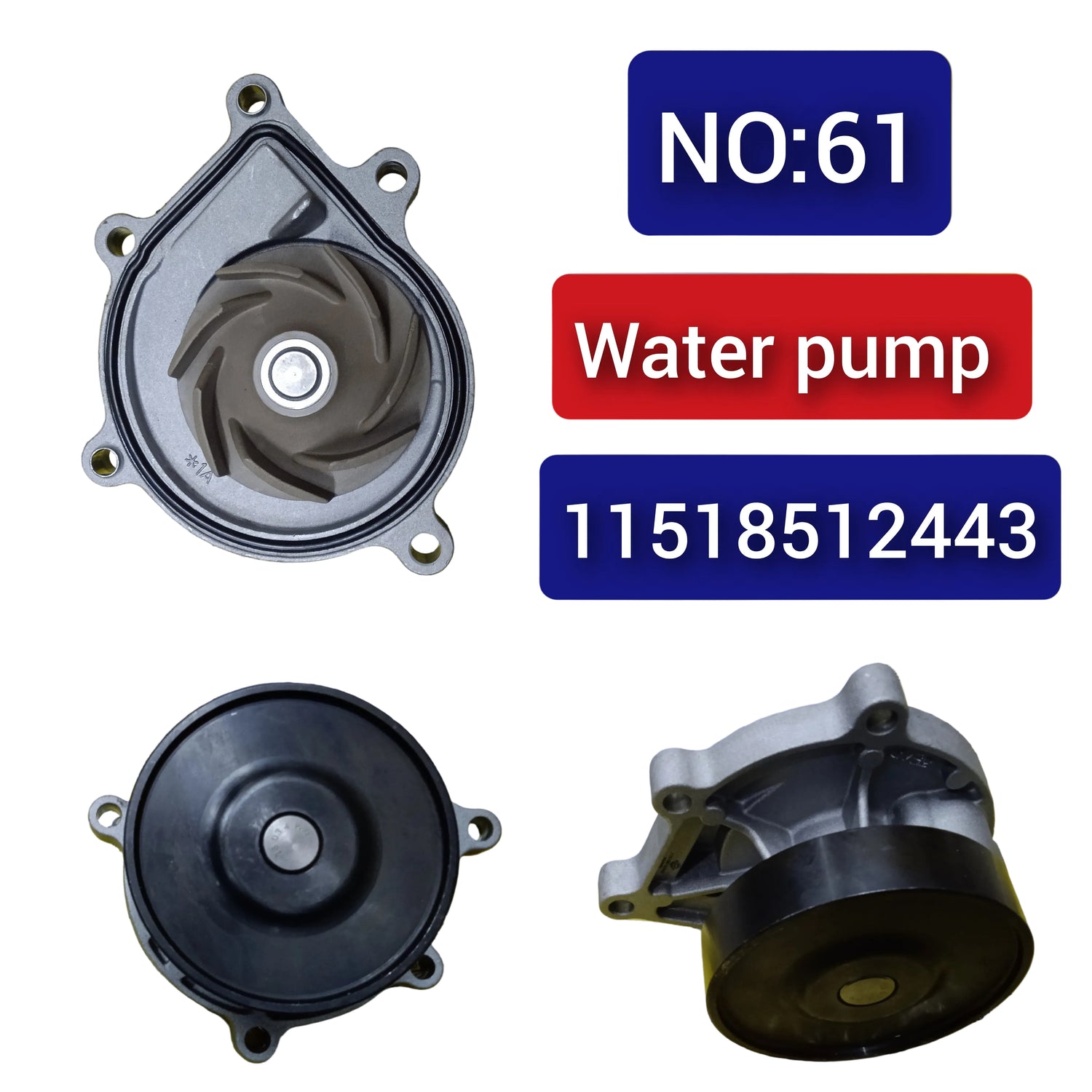 Water Pump 11518512443 8512443 Compatible With MINI Roadster R59 Tag-W-61
