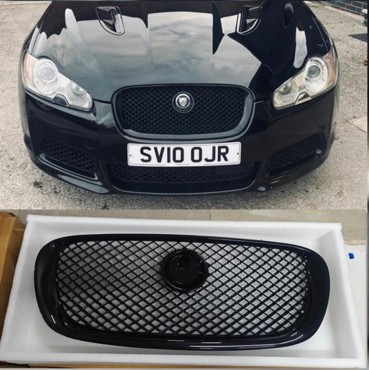 Glossy Black Show Grill C2Z14892 Compatible With Jaguar XF (2009-2011) Tag No.3