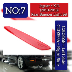 Rear Bumper Reflector Left C2D3558 & Right C2D3556 Compatible With Jaguar  XJL (2010-2018) (X351) Tag No.7