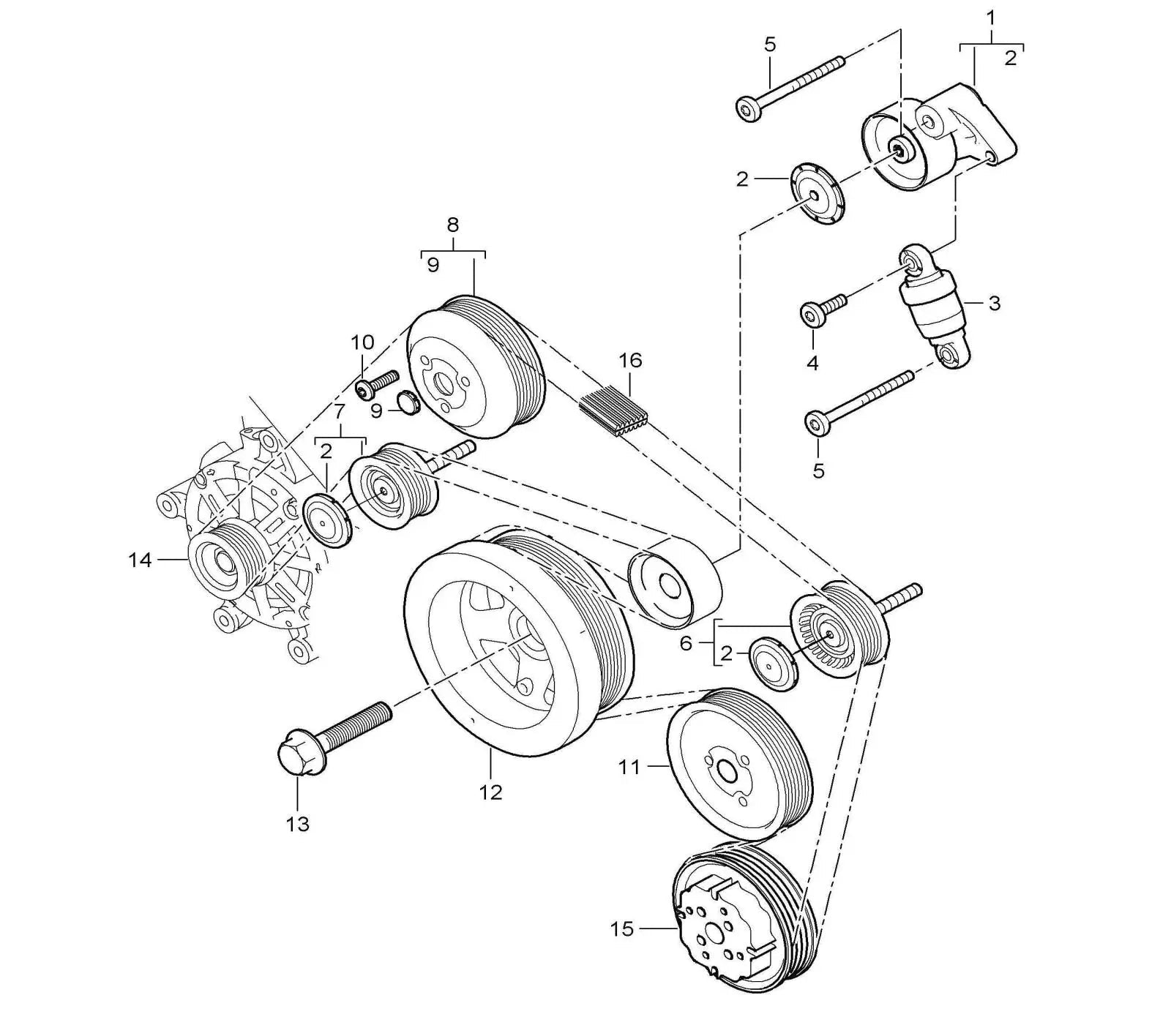 Belt Tensioner  94810240320 Compatible With PORSCHE CAYENNE