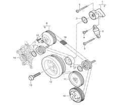 Belt Tensioner  94810240320 Compatible With PORSCHE CAYENNE
