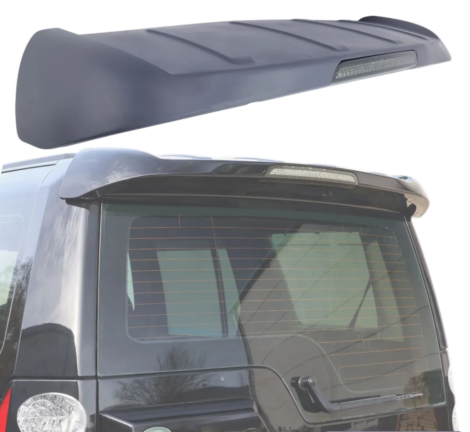 Rear Roof Spoiler With Lamp Compatible With Land Rover Discovery 4 (2010-16)