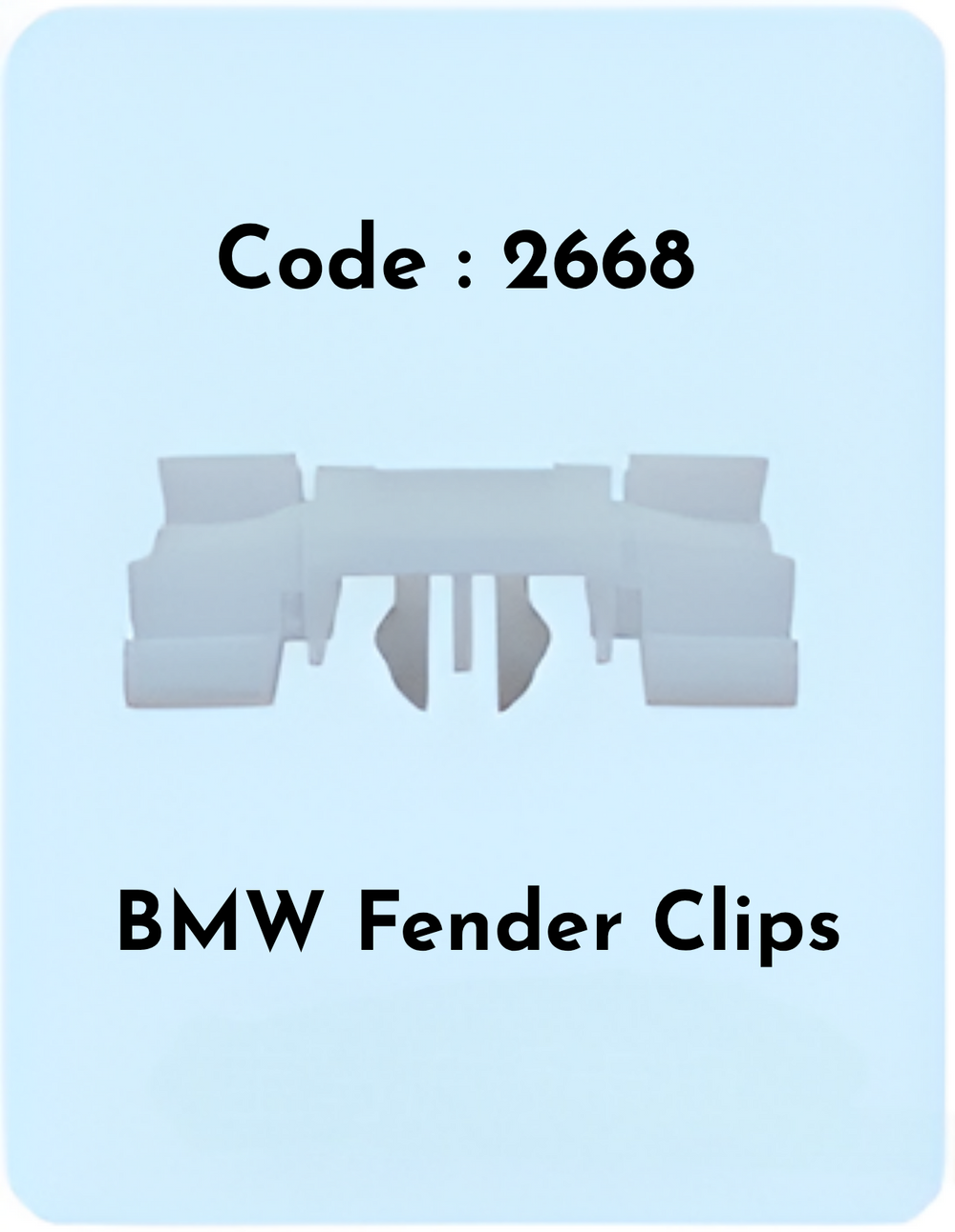 Fender Clips (Set of 10) Code:2668 Compatible With BMW
