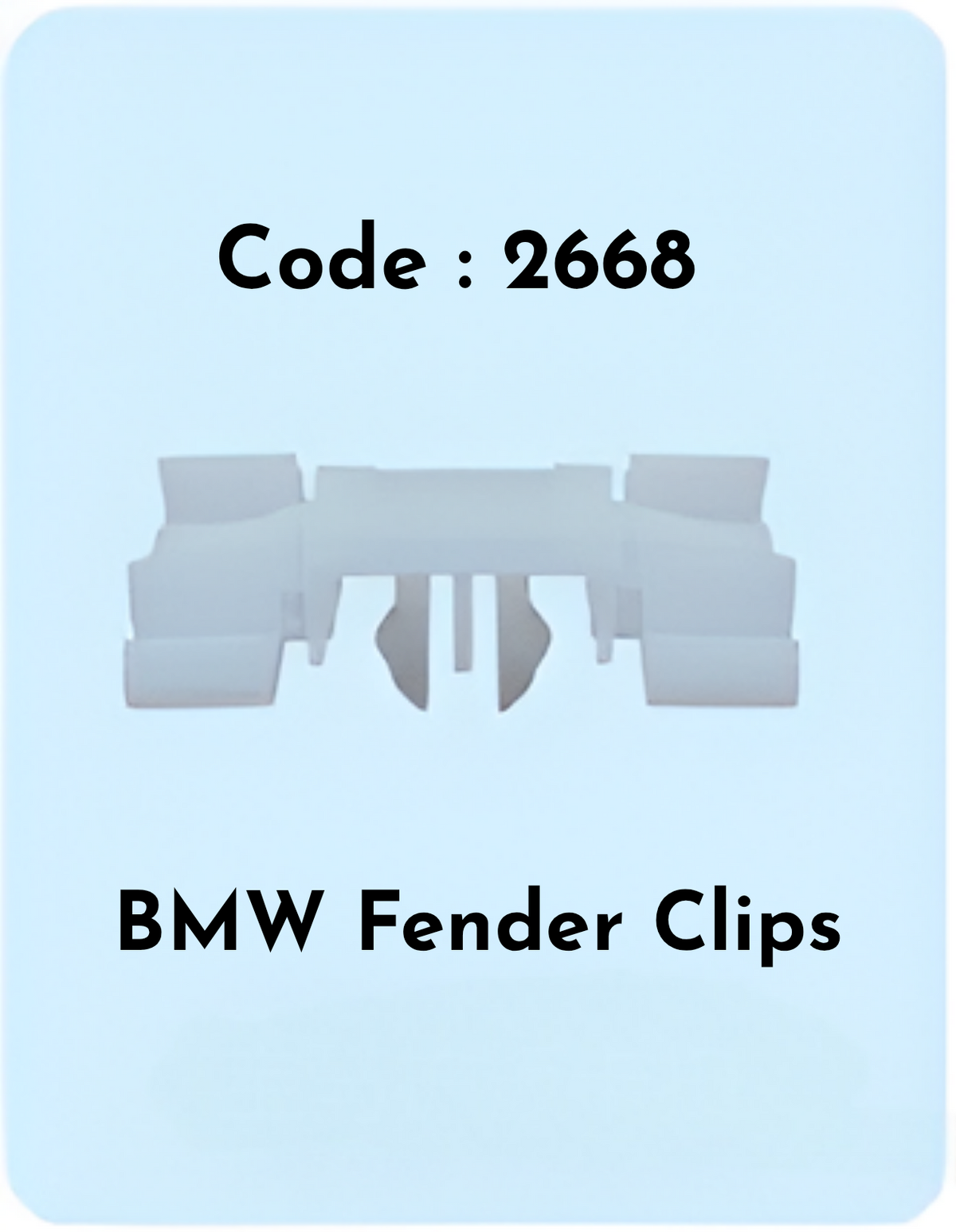 Fender Clips (Set of 10) Code:2668 Compatible With BMW