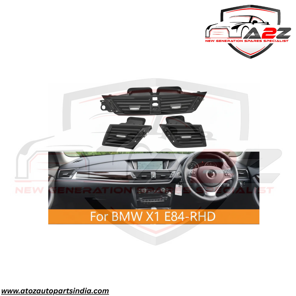 Black Ac Vent Grille Assembly Center & Left & Right Compatible With BMW X1 E84