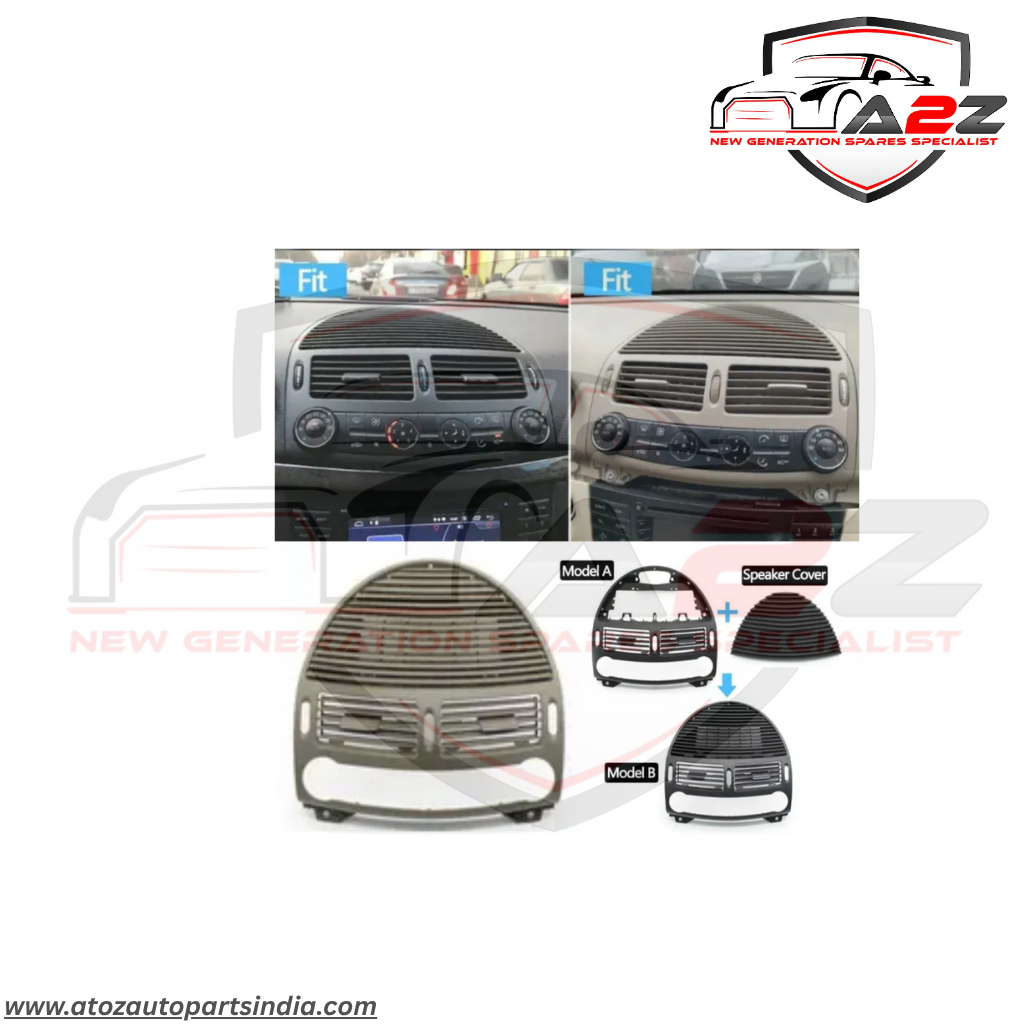 Center Ac Vent Grille (Black) 2118300054 Compatible With Mercedes Benz E-Class W211