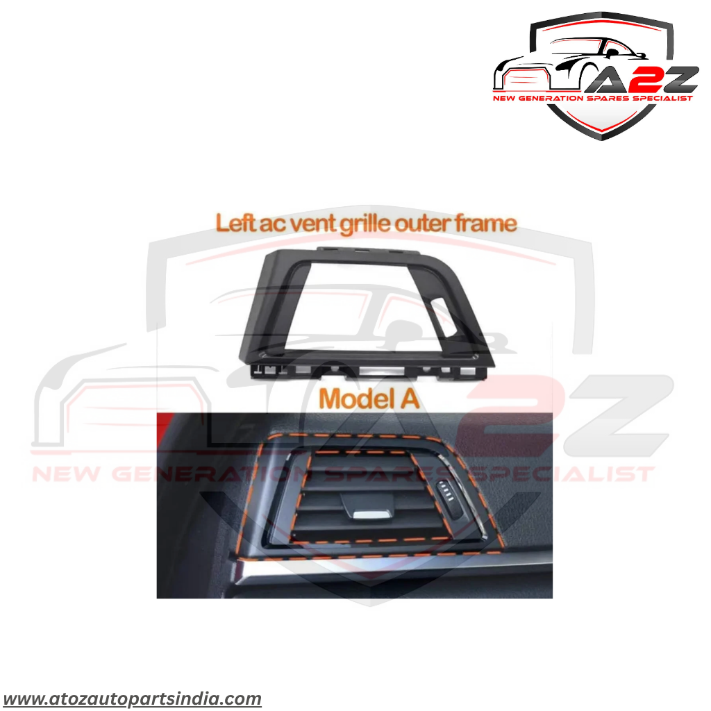 FRONT LEFT AC VENT GRILLE PANEL OUTER FRAME (Black) 64229253218-A Compatible With BMW 3 Series F30 & 3 Series GT F34