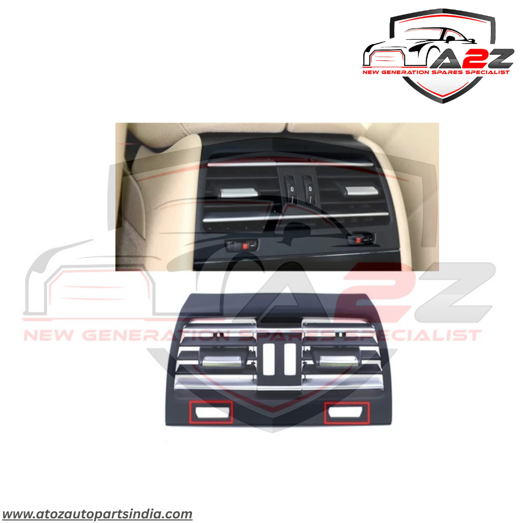 Black Ac Vent Grille Center 64229115860 & Rear 64229118249 Compatible With BMW 7 Series F01 F02 F03 F04