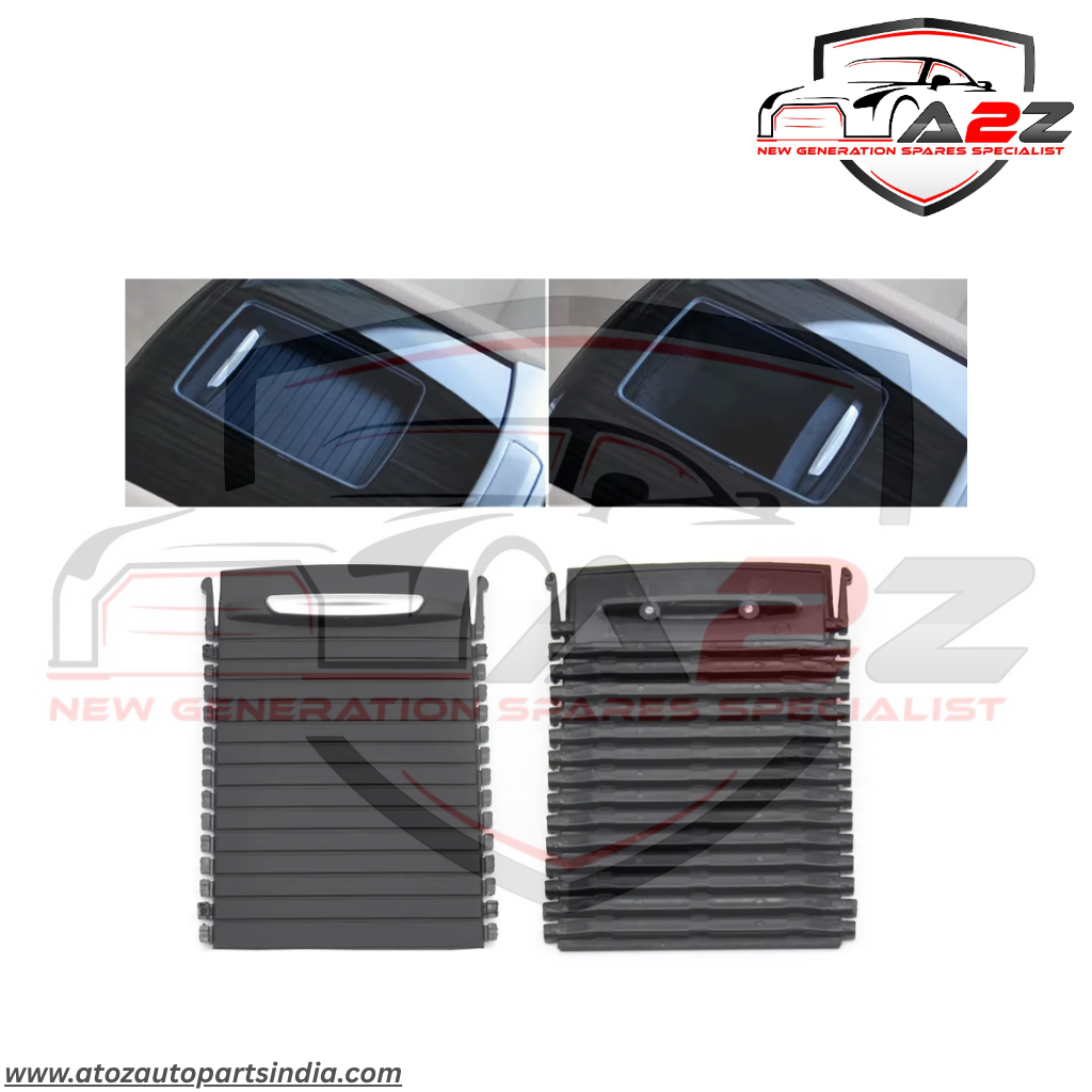 Rear Drink Cup Holder Rolling Curtain Cover Trim Blind Shutter 52207217530 Compatible With BMW 7 Series F01 F02 F03 F04 2009-2014