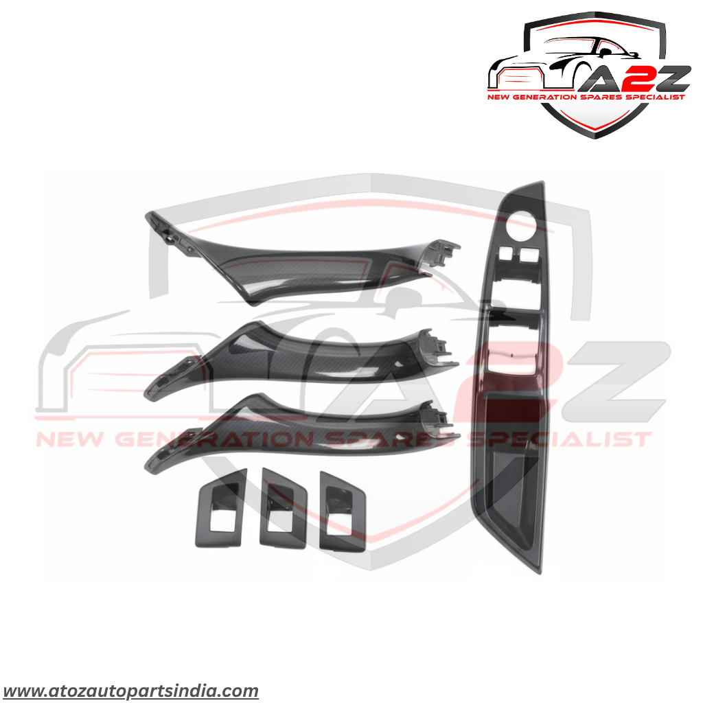 Door Handle Black Inner Set  Carbon Fiber 51417225874 51417225873 51417225847 Right 51417225848 51417225889 Right 51417225890 51417225851 51417225852 Compatible with BMW 5 Series F10 2010-2017