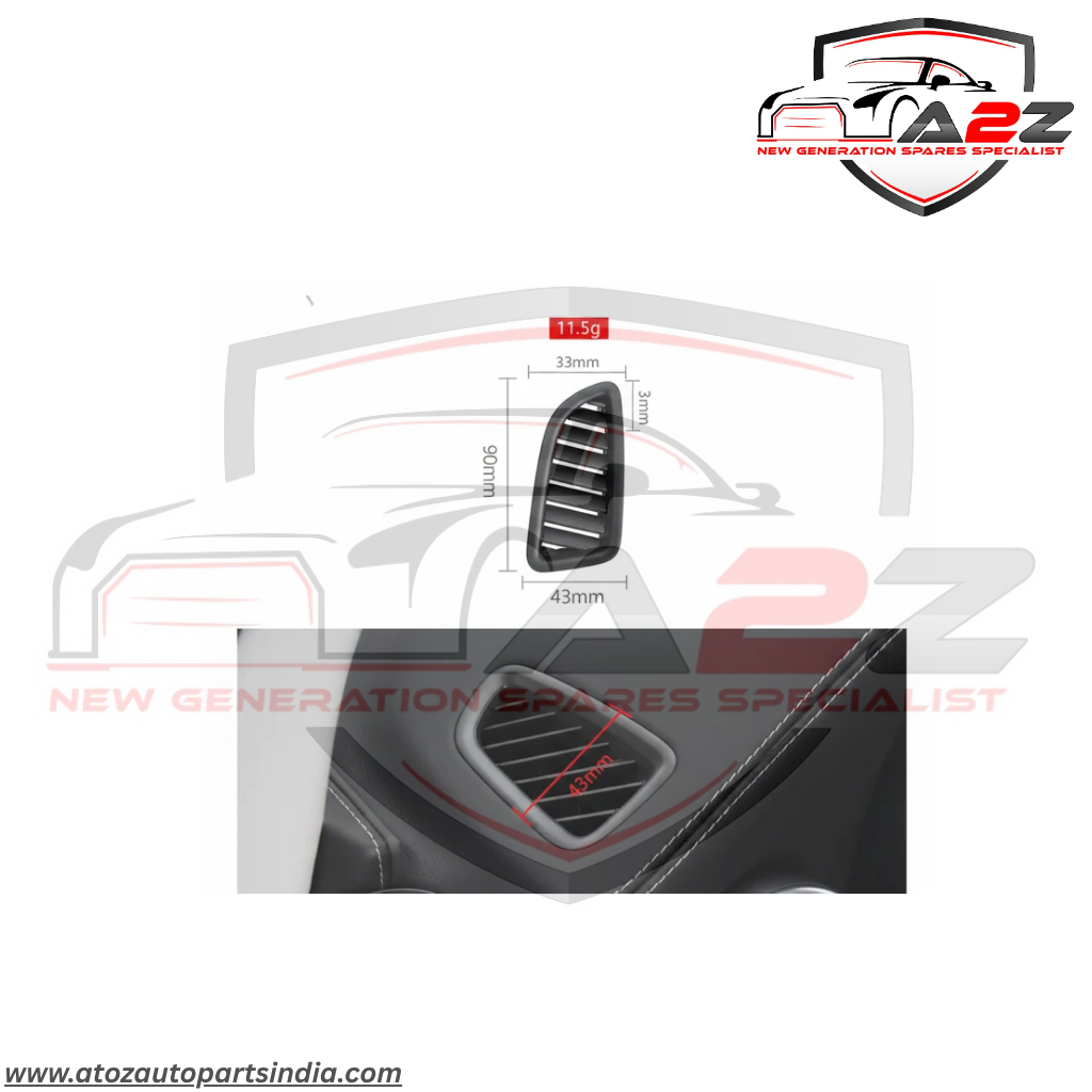 Front Ac Vent Dashboard  Left & Right (Set) 25368038029 Compatible With BENZ 253 Black