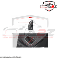 Front Ac Vent Dashboard  Left & Right (Set) 25368038029 Compatible With BENZ 253 Black