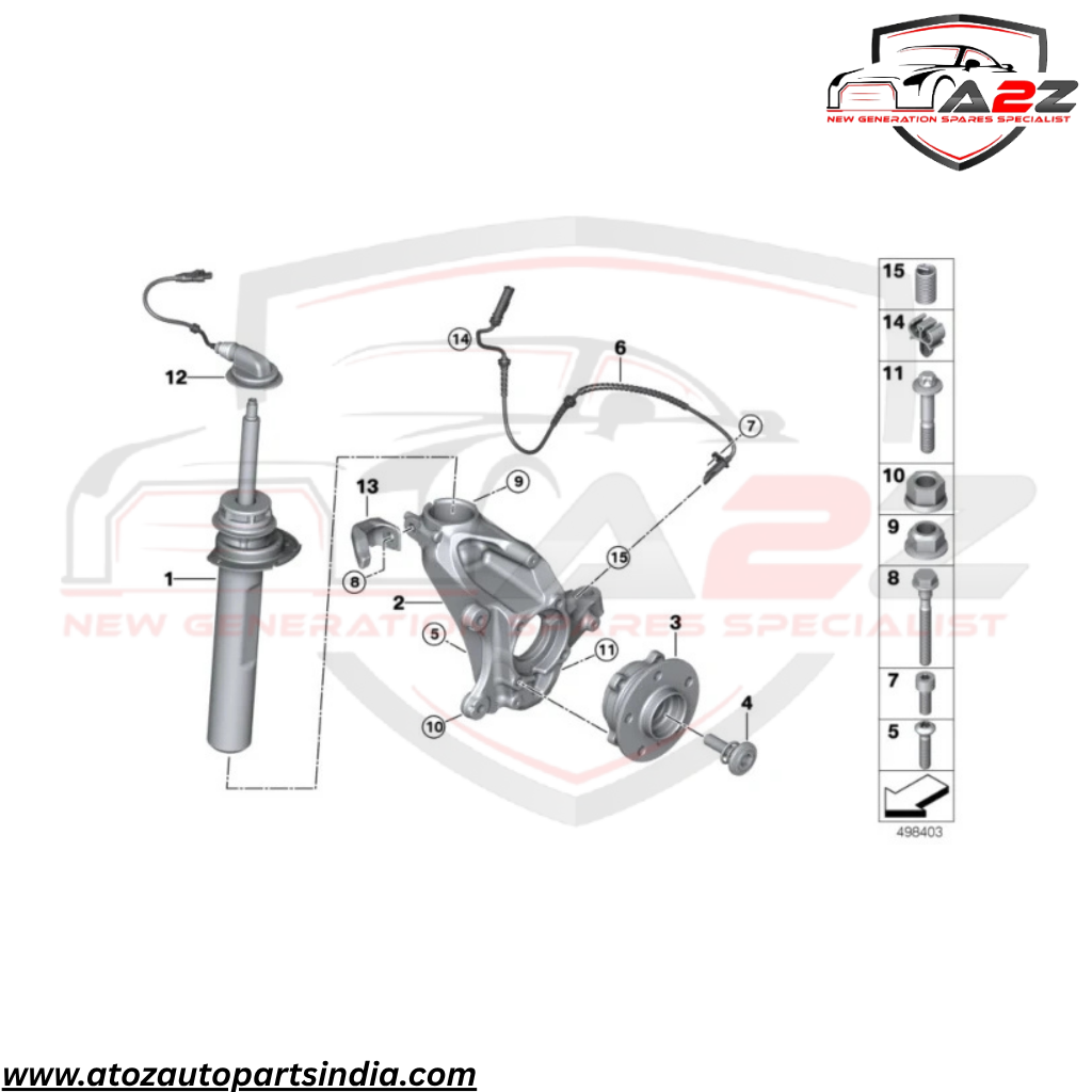 Front Left/Right ABS Wheel Speed Sensor 34526850767 Compatible With BMW X1 F48