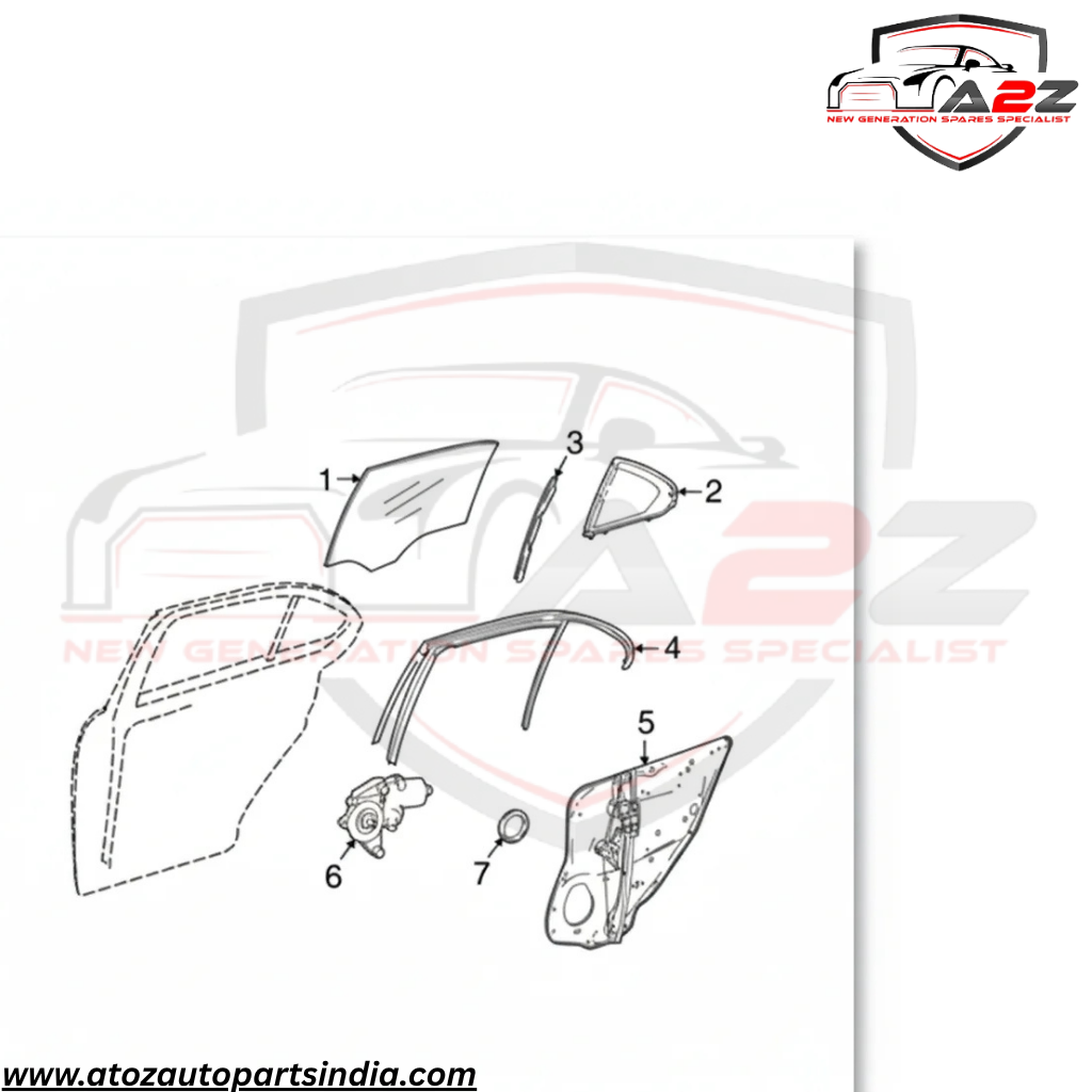 Rear Left Power Window Regulator 2127301779 Compatible with MERCEDES-BENZ C-CLASS (W204) & E-CLASS (W212)