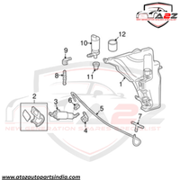 Headlight Washer Nozzle Compatible With AUDI Q5 2009-2012 Headlight Washer Nozzle Left 8R0955101 & Right 8R0955102