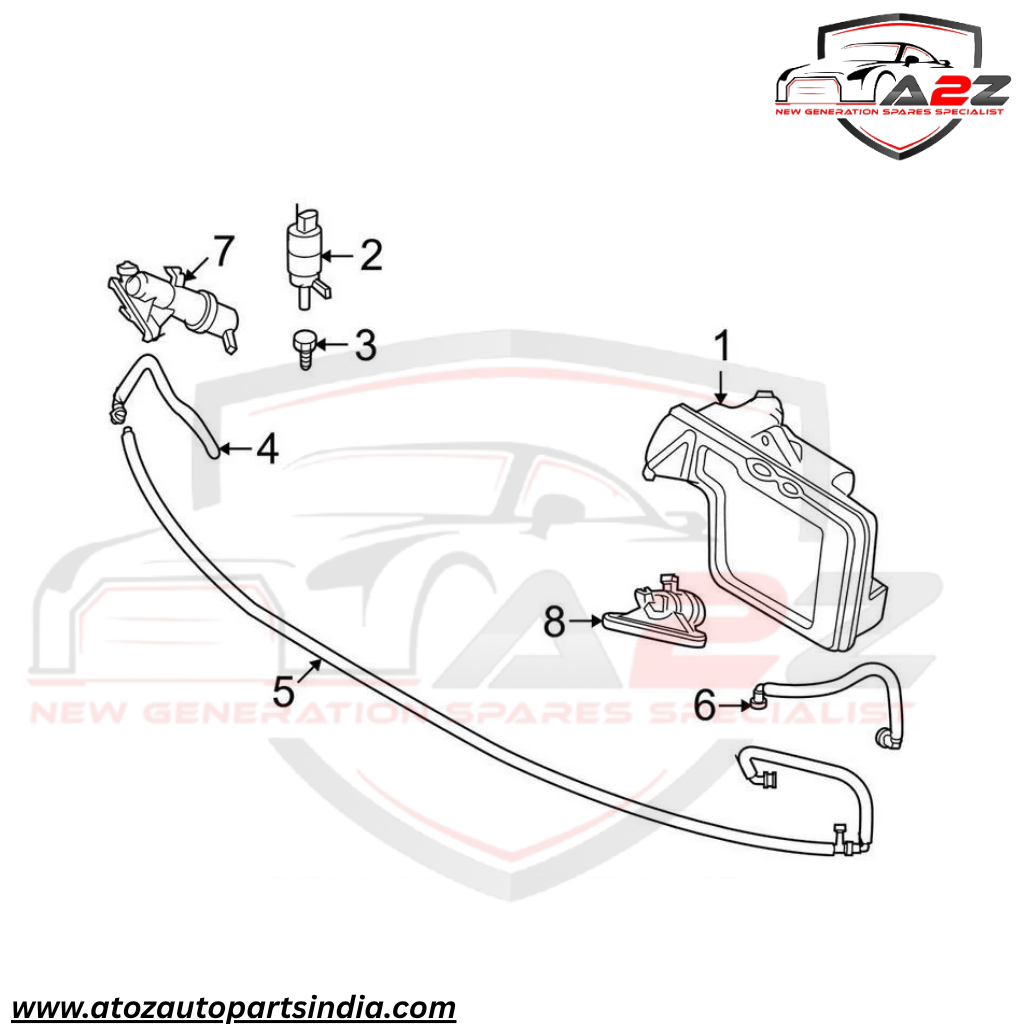 Headlight Washer Nozzle Left 61677038415 7038415 & Right 61677038416 7038416 Compatible With BMW 5 Series E60