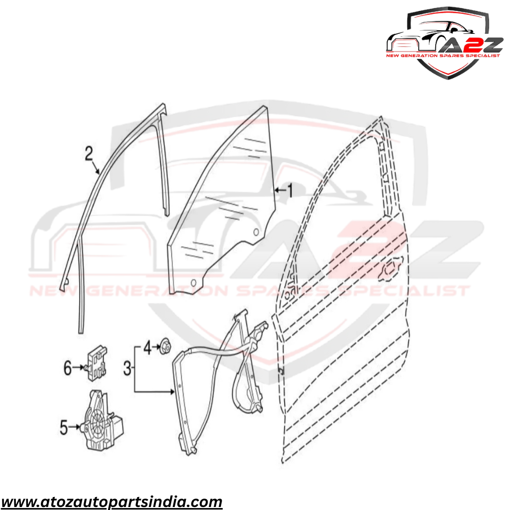 Front Right Power Window Regulator 8U0837462 Compatible with AUDI Q3 (8UB, 8UG)