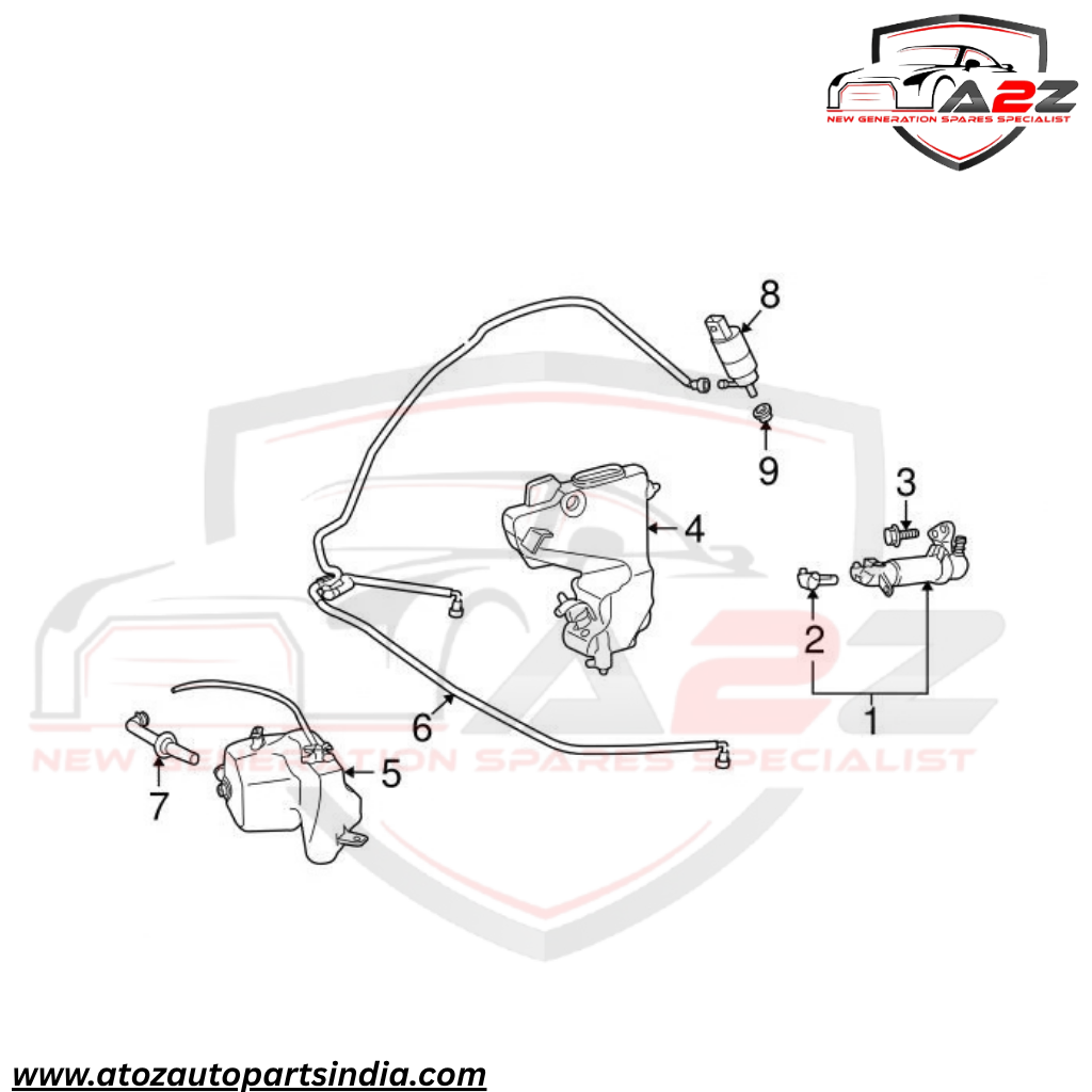 Headlight Washer Nozzle Compatible With MERCEDES-BENZ E-CLASS W211 Headlight Washer Nozzle Left 2118600547 A2118600547 & Right 2118600647 A2118600647