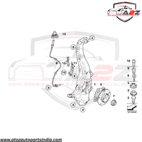 Front Left/Right ABS Wheel Speed Sensor 34526771776 Compatible With BMW X5 E70 & X5 F15, F85 & X6 E71