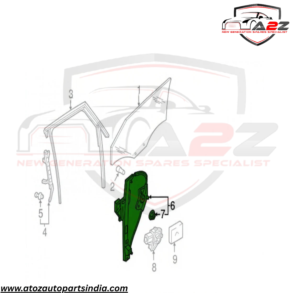 Rear Left Power Window Regulator 8U0839461  Compatible with AUDI Q3 (8UB, 8UG)