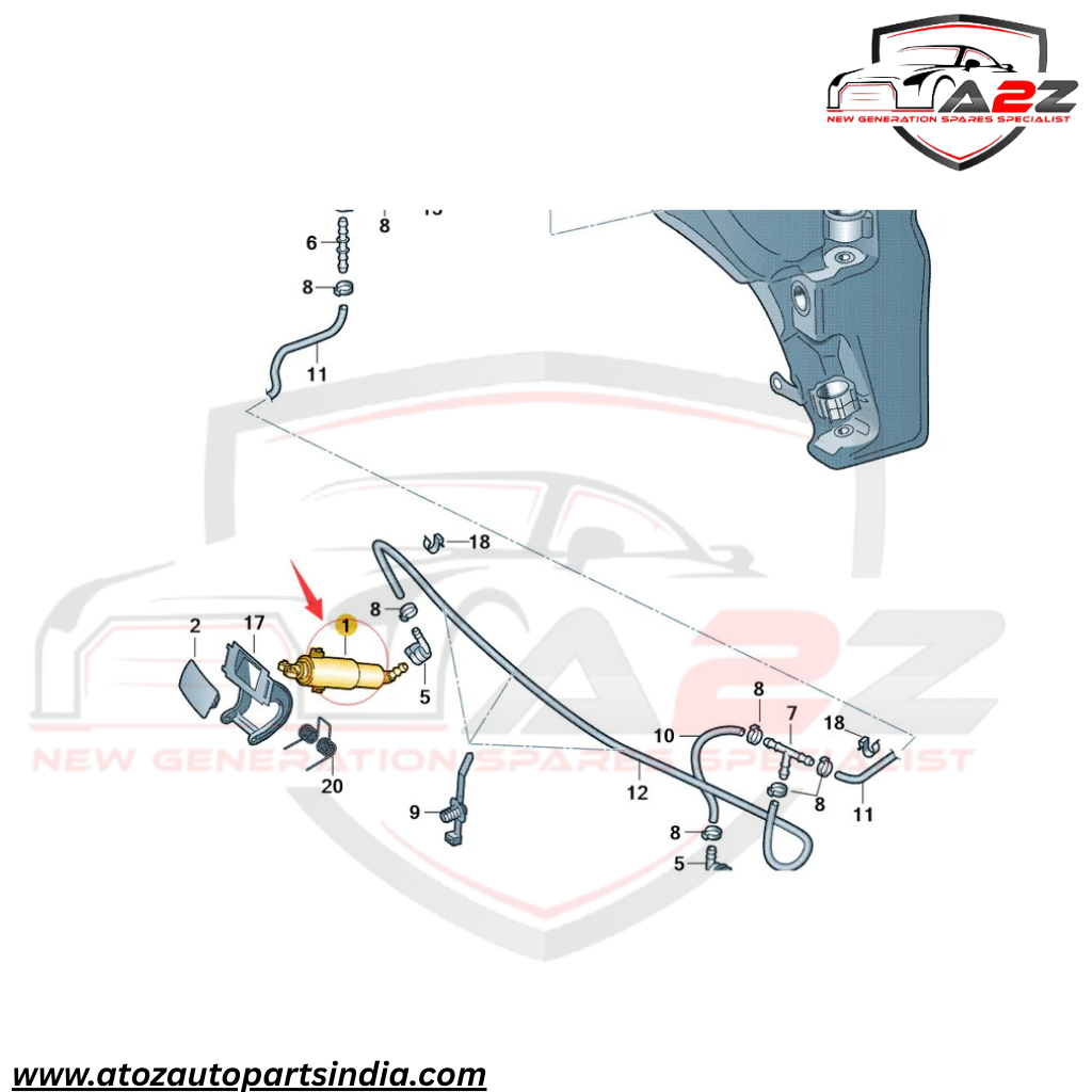 Headlight Washer Nozzle Compatible With AUDI A4 Headlight Washer Nozzle Left 8K0955102B 4G0955665 8K0955102A 8K0955102 & Right 8K0955101B 4G0955665 8K0955101 8K0955101A