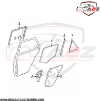 Rear Left Power Window Regulator 1647303179 Compatible with MERCEDES-BENZ M-CLASS (W164)