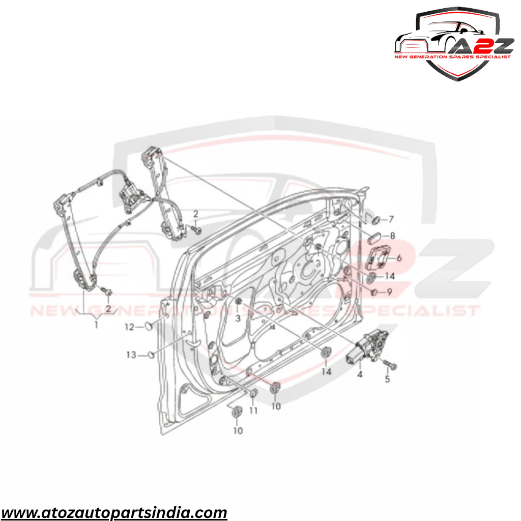 Front Left Power Window Regulator 4G0837461 Compatible with AUDI A6 C7 (4G2, 4GC)| A6 / S6