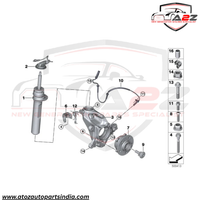 Front Left/Right ABS Wheel Speed Sensor 34526850761 34526858468 Compatible With MINI F55  & MINI F56