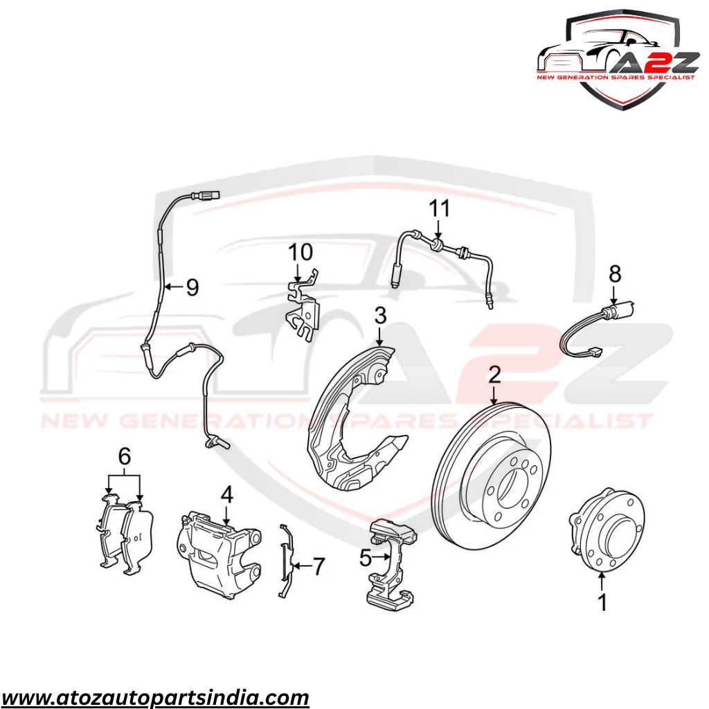 Front Left/Right ABS Wheel Speed Sensor 34356784618 Compatible With BMW Z4 Roadster E89