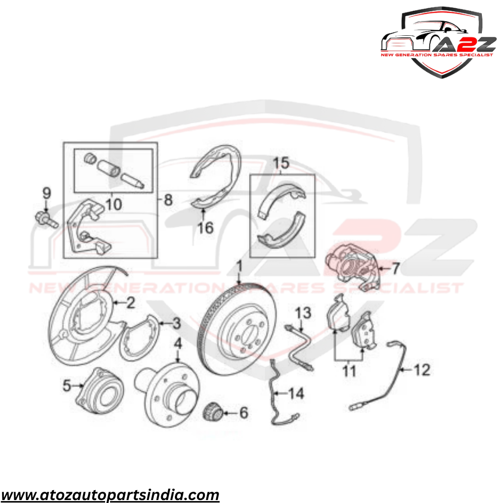 Rear Left/Right ABS Wheel Speed Sensor 34526775864 Compatible With BMW 7 Series F01, F02, F03, F04