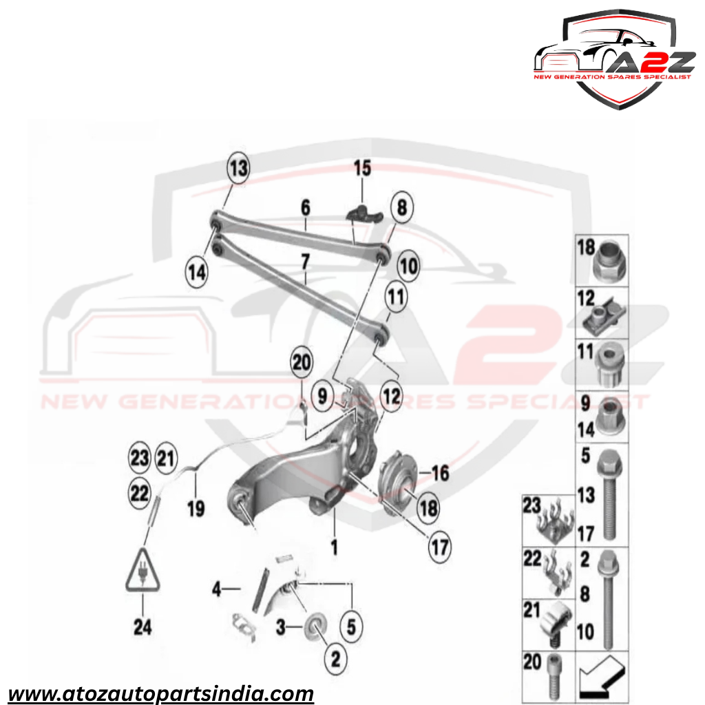 Rear Left/Right ABS Wheel Speed Sensor 34529808194 34529804590 Compatible With MINI COUNTRYMAN R60