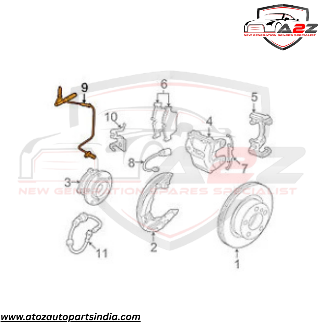Front Left/Right ABS Wheel Speed Sensor 34526760424 34526785020 34526870075 34526762465 Compatible With BMW 3 Series E90