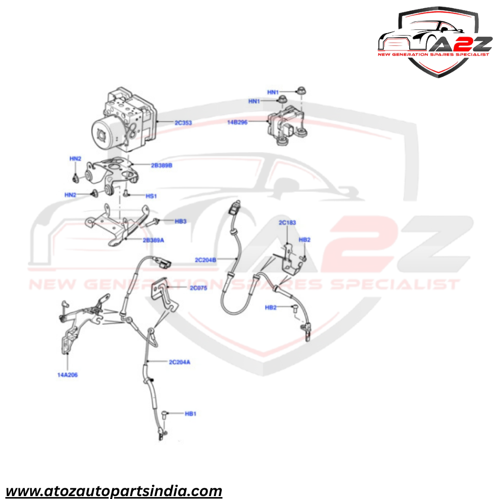 Rear Left/Right ABS Wheel Speed Sensor 6G9N2B372BC 6G9N2B372BD LR001057 Compatible With LAND ROVER FREELANDER 2 (L359) | LR2