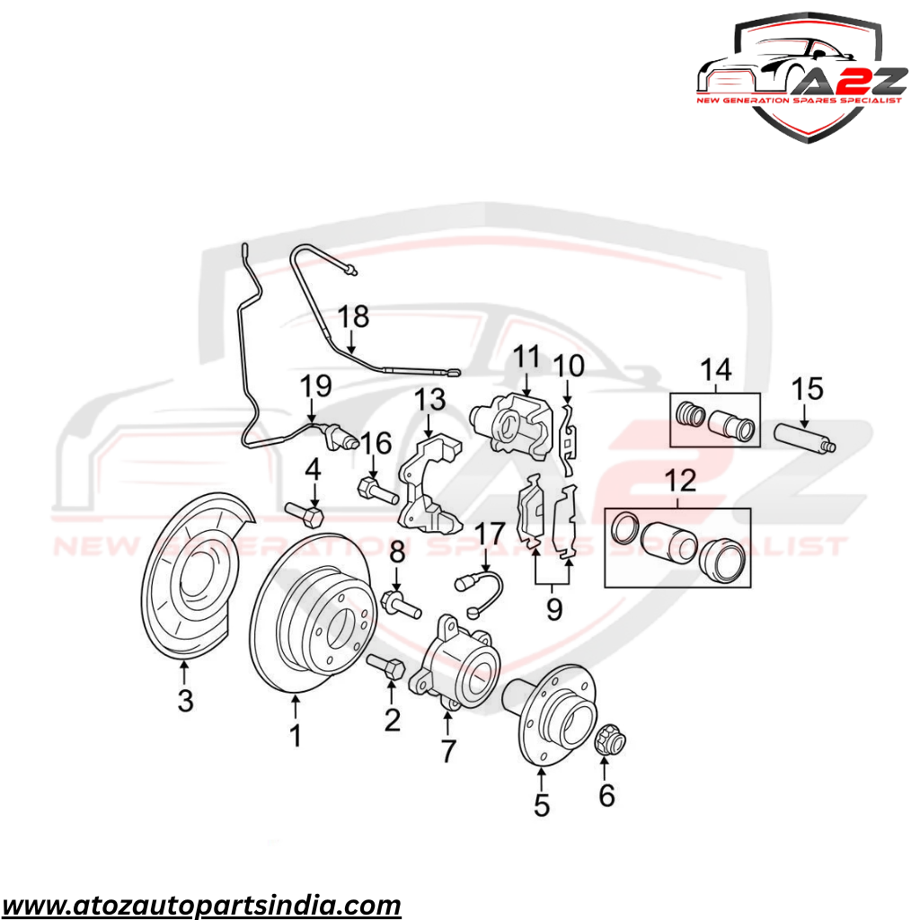 Rear Left/Right ABS Wheel Speed Sensor 34526771777 Compatible With BMW X5 E70 & X5 F15, F85 & X6 E71