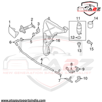 Headlight Washer Nozzle  Left 4G0955101B & Right 4G0955102B Compatible With AUDI A6
