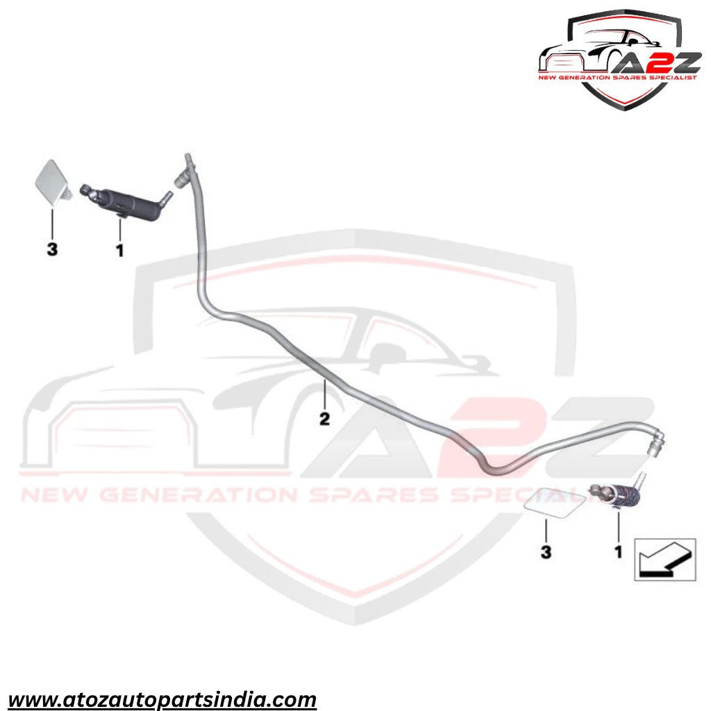 Headlight Washer Sprayer Actuator Nozzle 61672990155 2990155 Compatible With BMW X1 E84