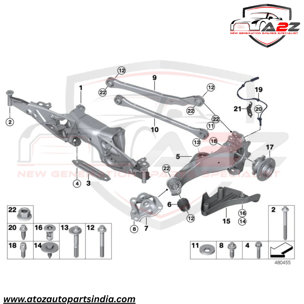 Rear Left/Right ABS Wheel Speed Sensor 34526850764 34526858467 Compatible With BMW X1 F48