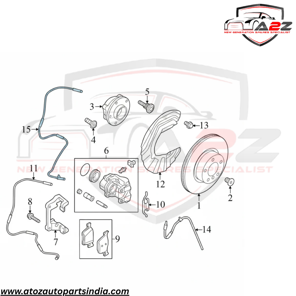 Front Left/Right ABS Wheel Speed Sensor 34526788644 34526855049 34526869292 Compatible With BMW X3 F25 Tag No.
