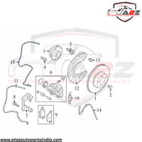 Front Left/Right ABS Wheel Speed Sensor 34526788644 34526855049 34526869292 Compatible With BMW X3 F25 Tag No.