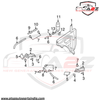 Headlight Washer Nozzle Compatible With AUDI Q7 (2007-2013) Headlight Washer Nozzle Left 4L0955101 & Right 4L0955102