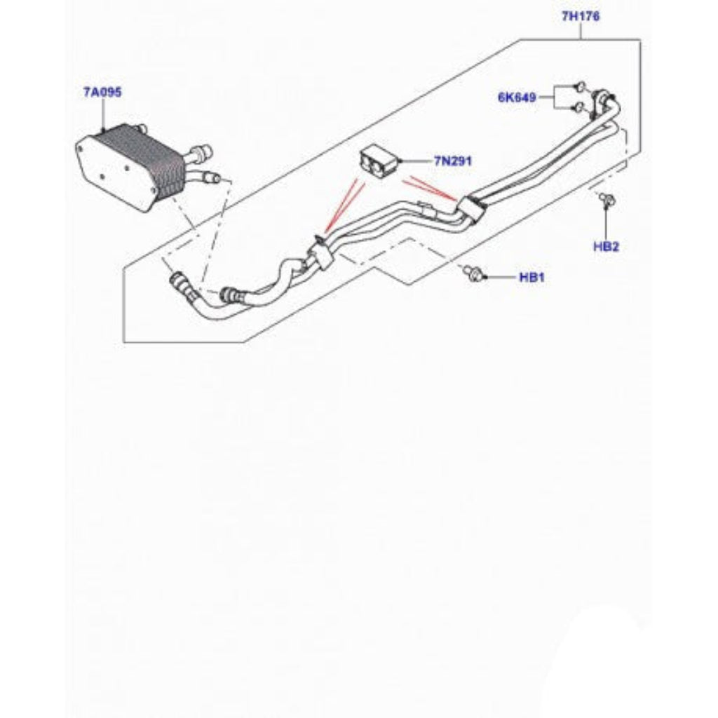 Oil Cooler UBC500120 UBC500090 7H427A095AA 7H427A095BA For  Land Rover RANGE ROVER III L322 Tag-O-88
