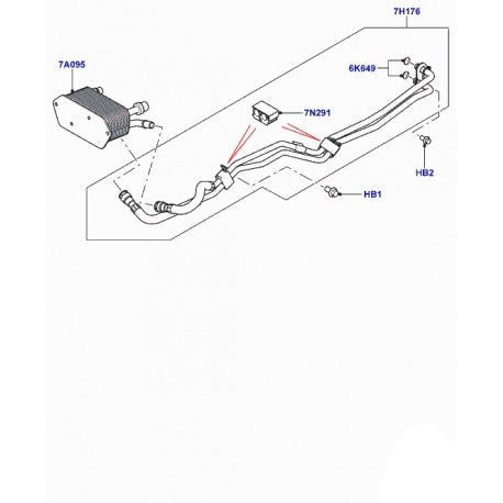 Oil Cooler UBC500120 UBC500090 7H427A095AA 7H427A095BA For  Land Rover RANGE ROVER III L322 Tag-O-88