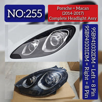 Complete Headlight Assembly Left 95B941032DM & Right 95B941031DM Compatible With Porsche Macan (2014-2017) Tag No.255