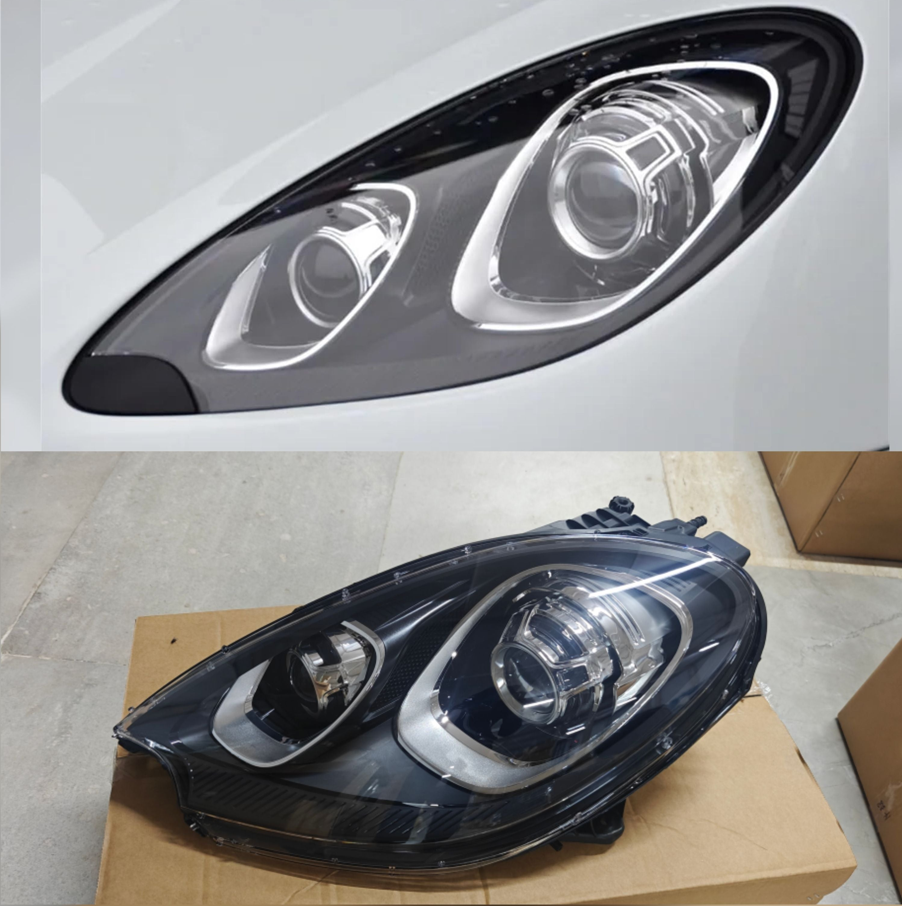 Complete Headlight Assembly Left 95B941032DM & Right 95B941031DM Compatible With Porsche Macan (2014-2017) Tag No.255
