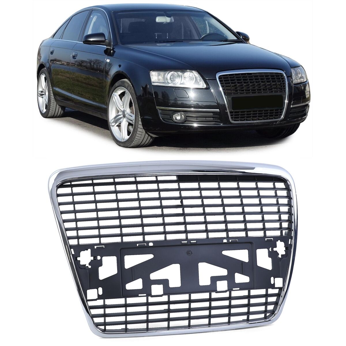 Front Show Grill Compatible With  4F0853651 AUDI A6 4F (2004-2011) Tag No.41